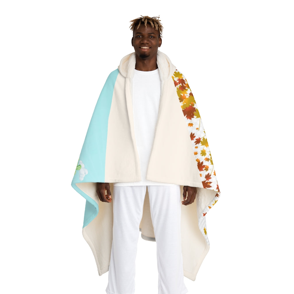 Hooded Sherpa Fleece Blanket