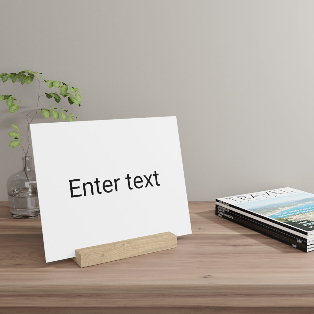 Gallery board with stand