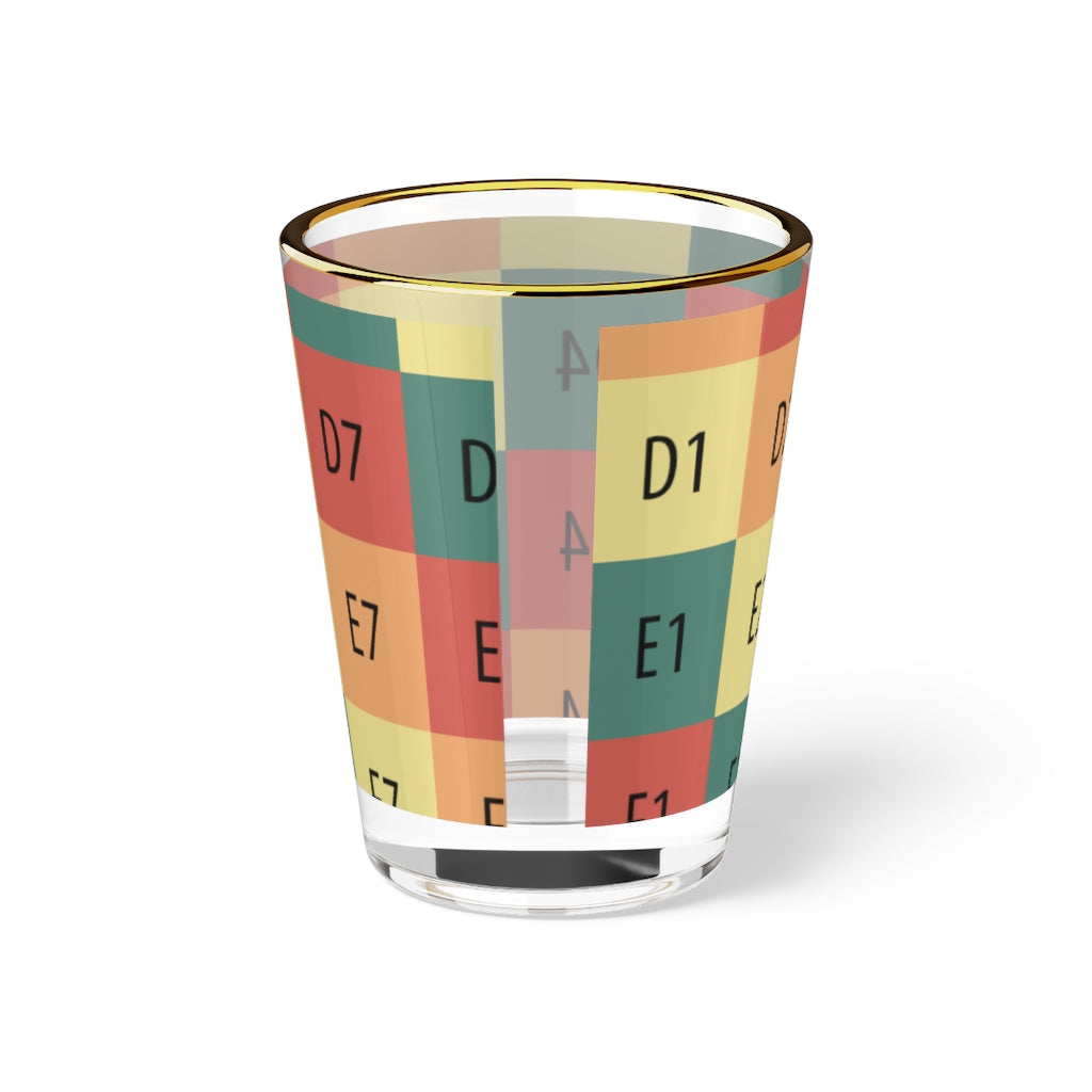 Glass Shot with Gold Rim