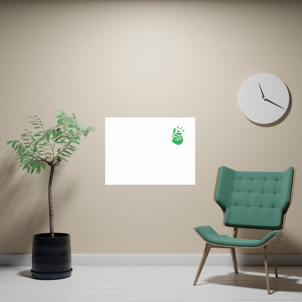 Vertical and horizontal matte posters