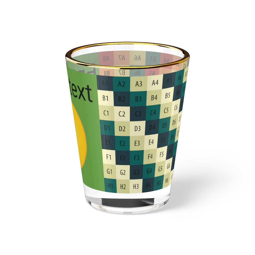 Glass Shot with Gold Rim