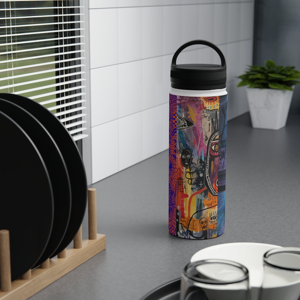 Stainless Steel Water Bottle, Handle Lid