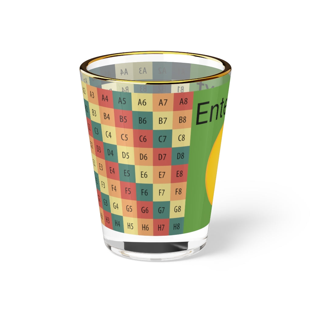 Glass Shot with Gold Rim