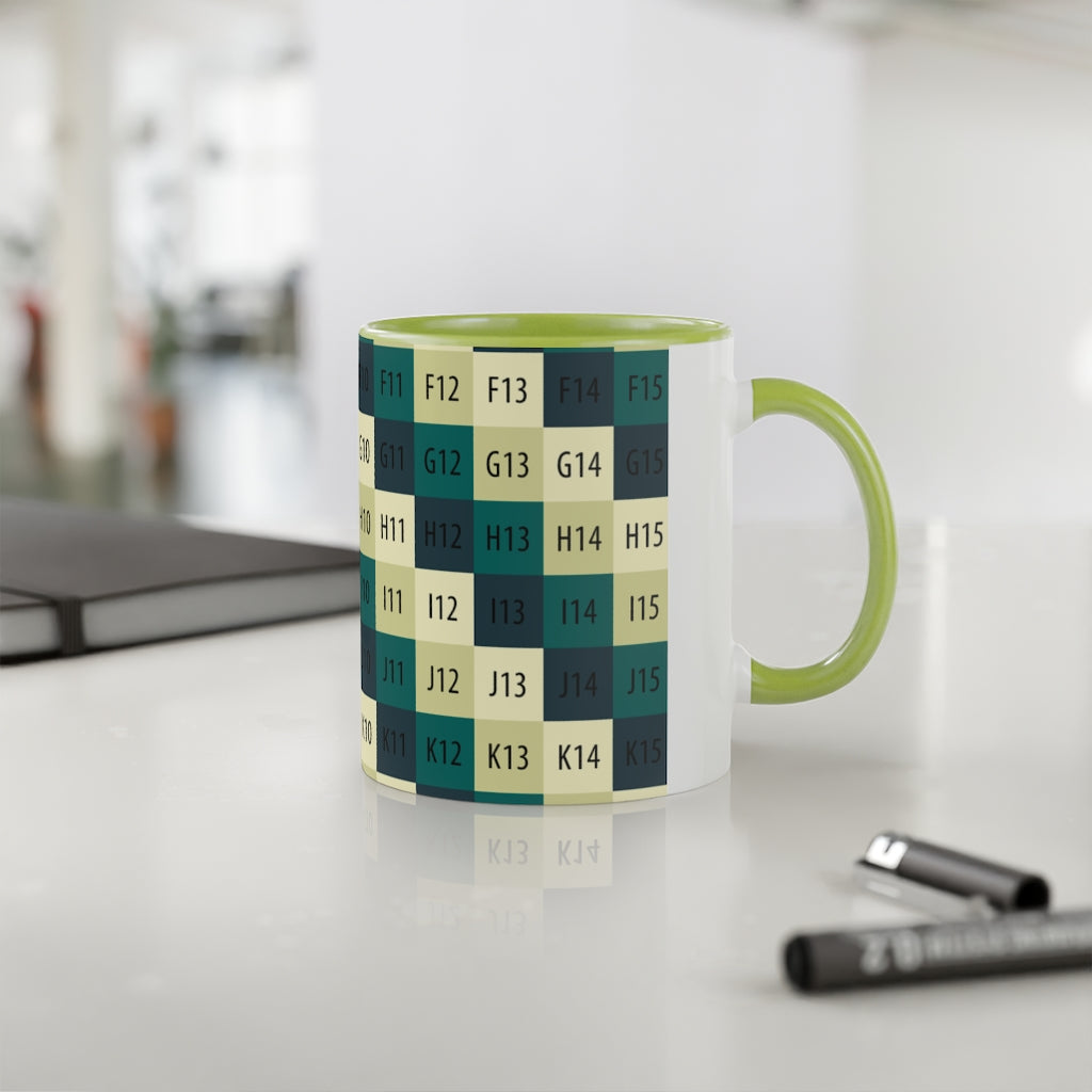 White Accent Mug, 11oz