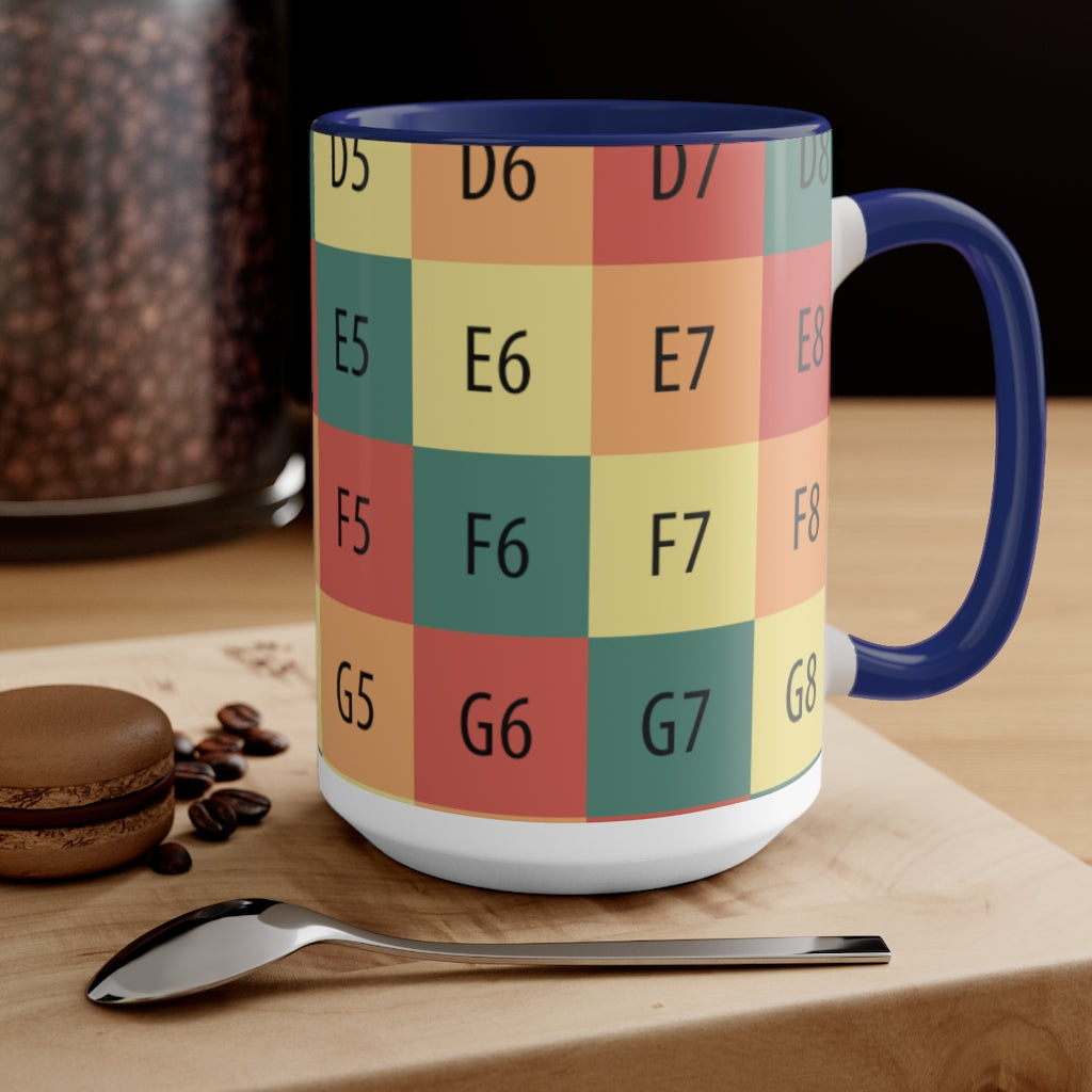 Two-Tone Coffee Mugs, 15oz