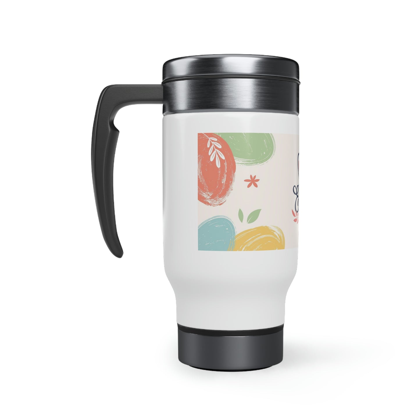 Stainless Steel Travel Mug with Handle, 14oz