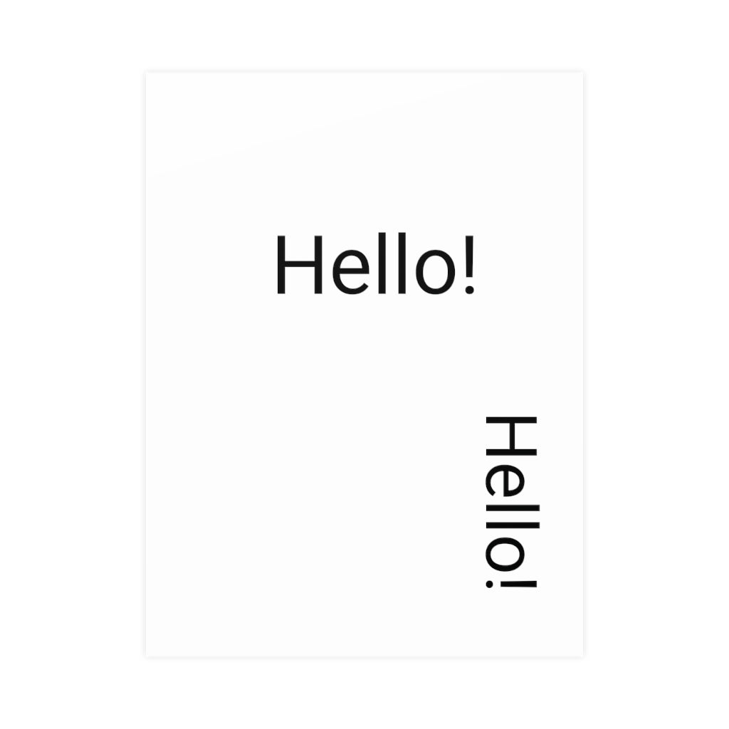 Vertical and Horizontal Matte Posters