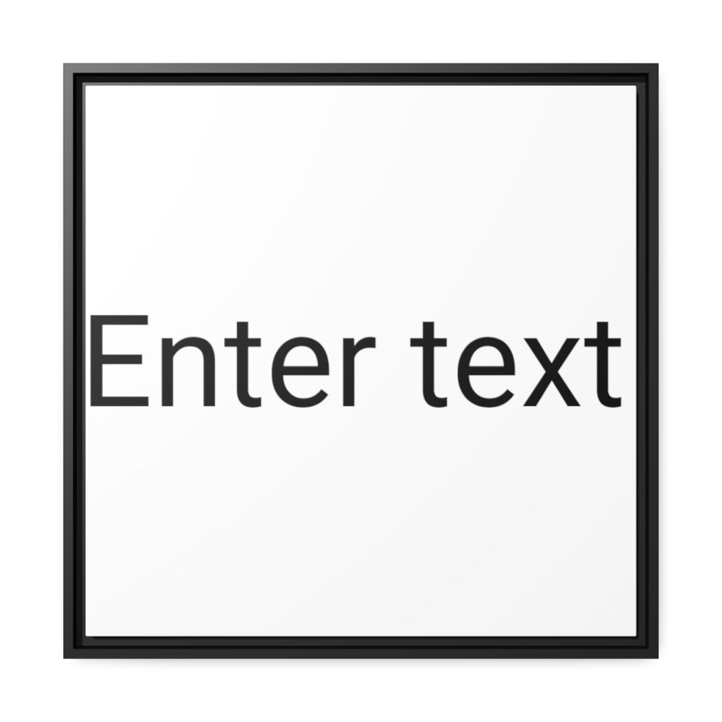 Matte Canvas, Black Frame