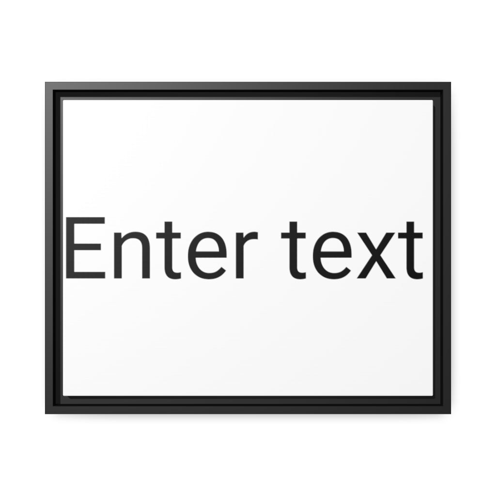 Matte Canvas, Black Frame