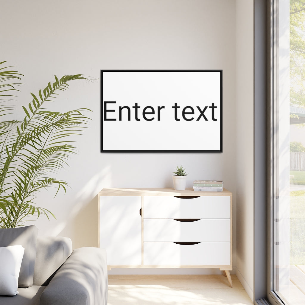 Matte Canvas, Black Frame