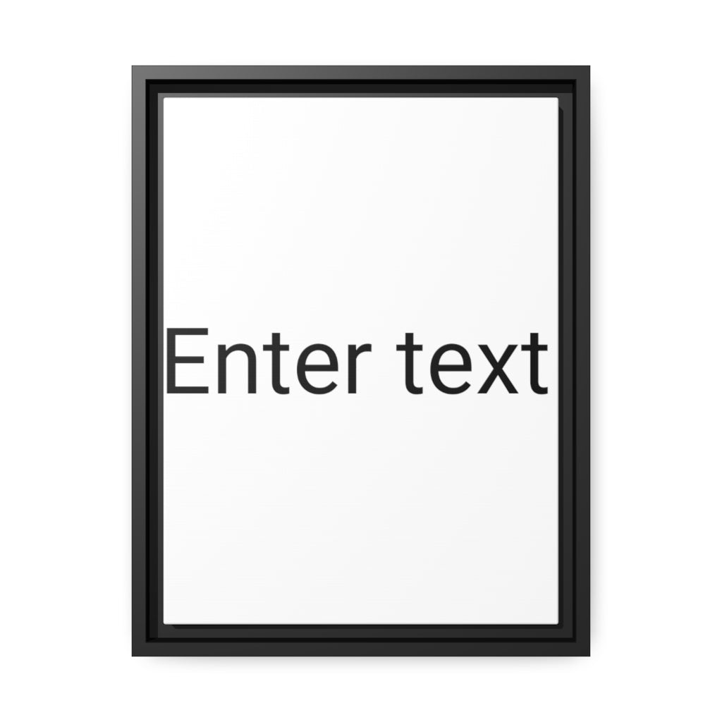 Matte Canvas, Black Frame