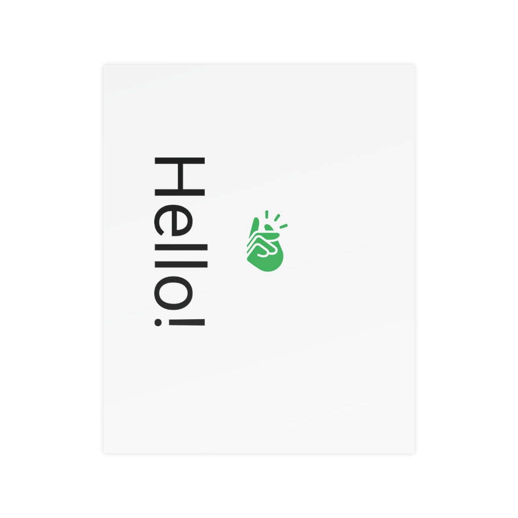 Vertical and horizontal matte posters