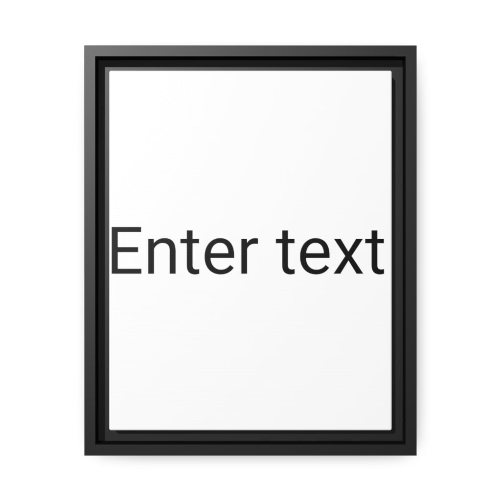 Matte Canvas, Black Frame