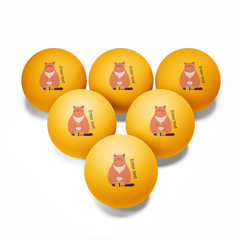 Ping Pong Balls, 6 pcs
