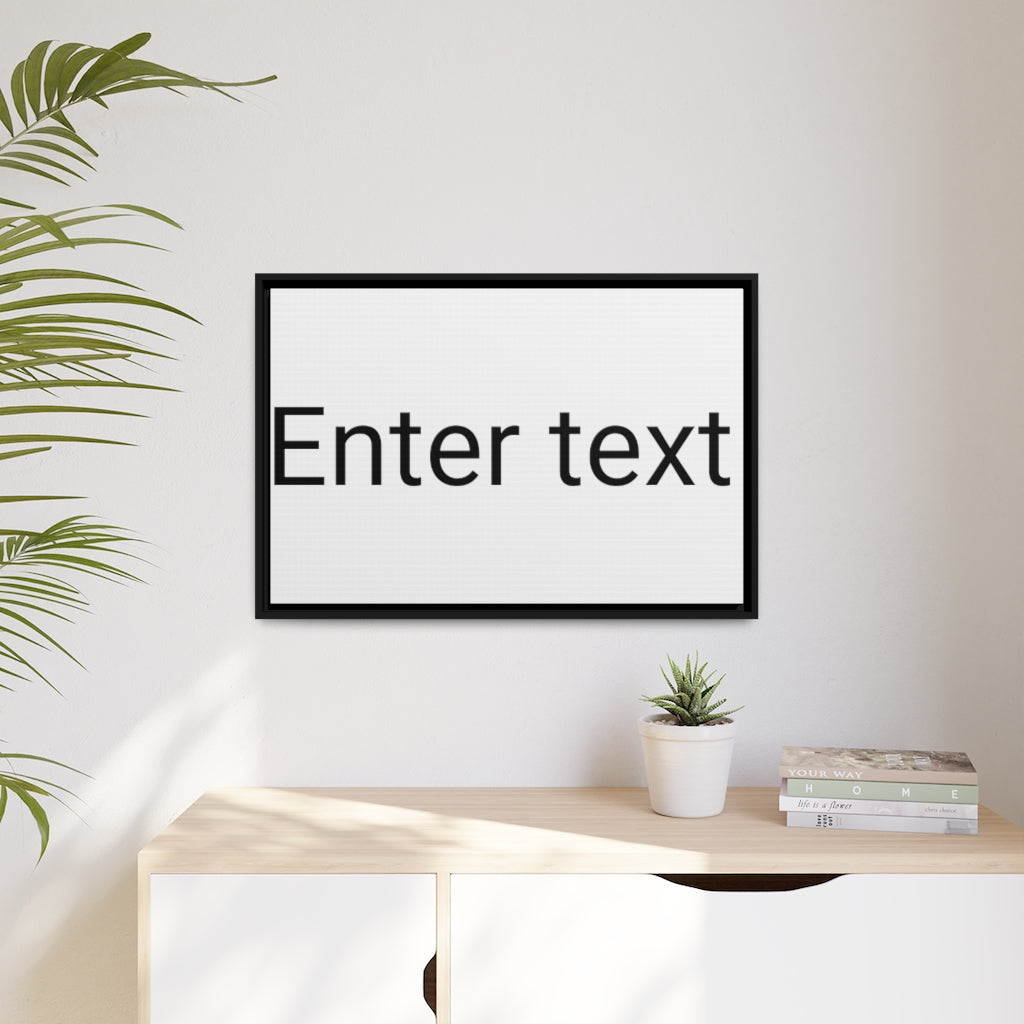 Matte Canvas, Black Frame