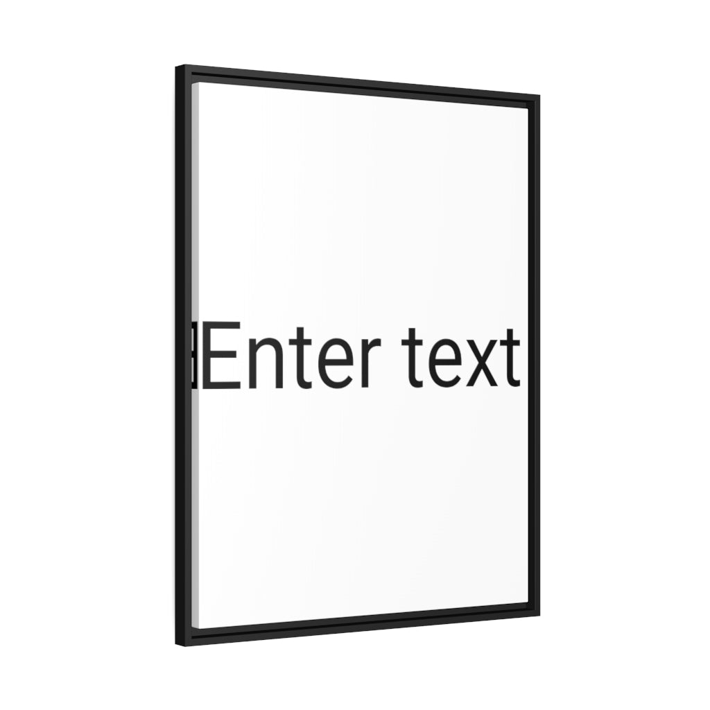 Matte Canvas, Black Frame