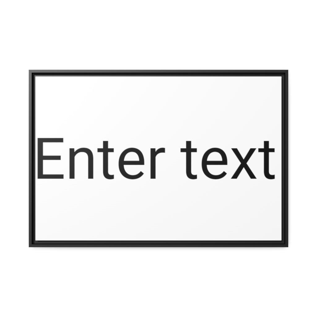 Matte Canvas, Black Frame