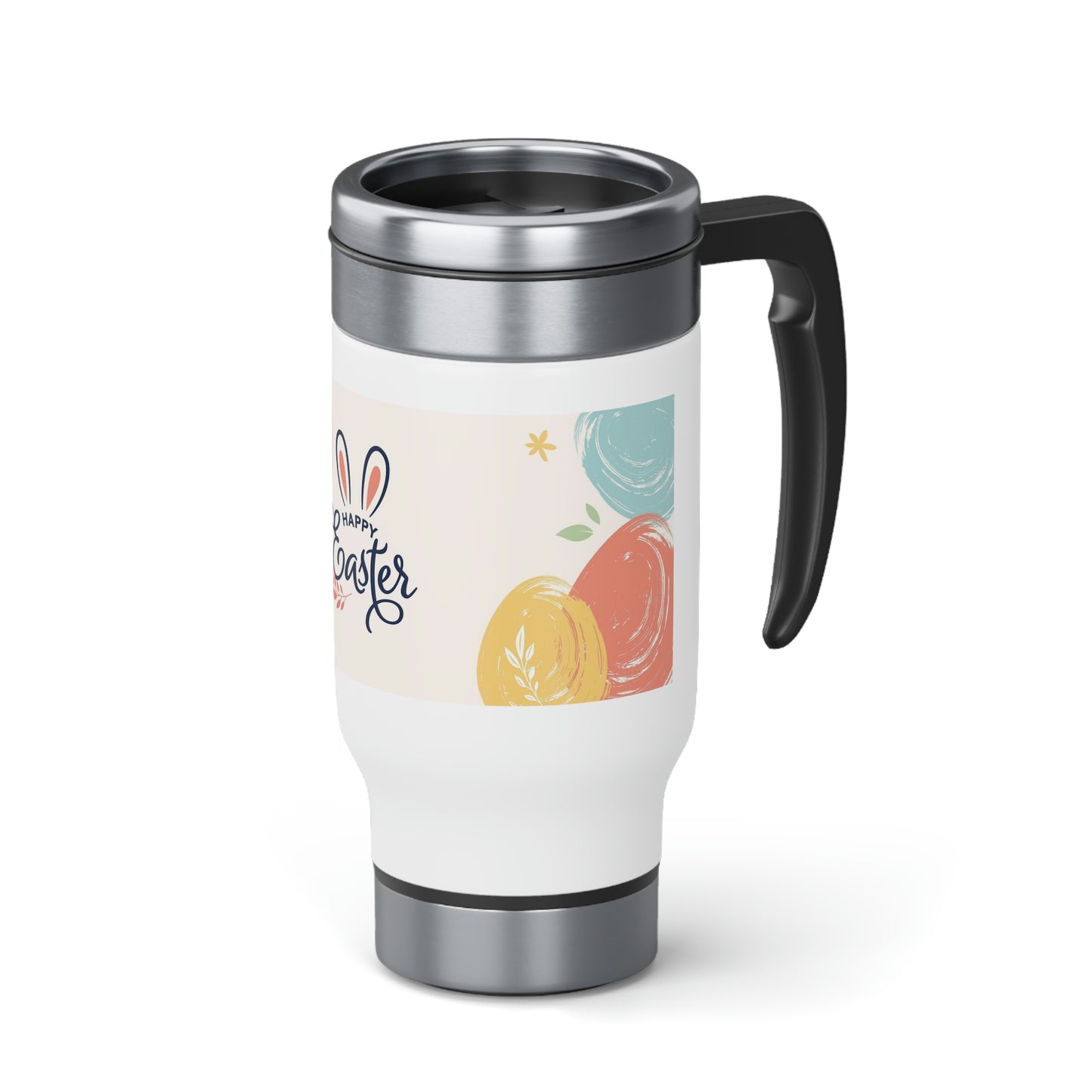 Stainless Steel Travel Mug with Handle, 14oz