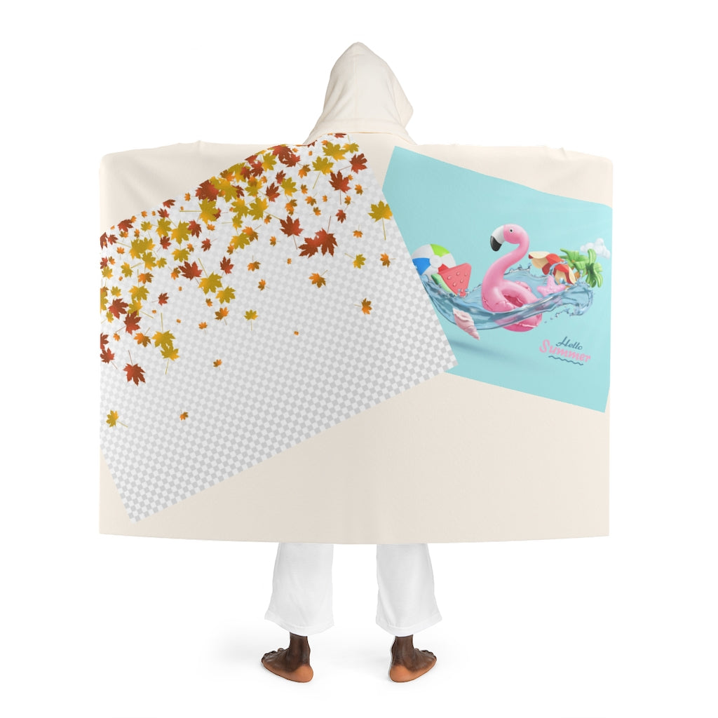 Hooded Sherpa Fleece Blanket