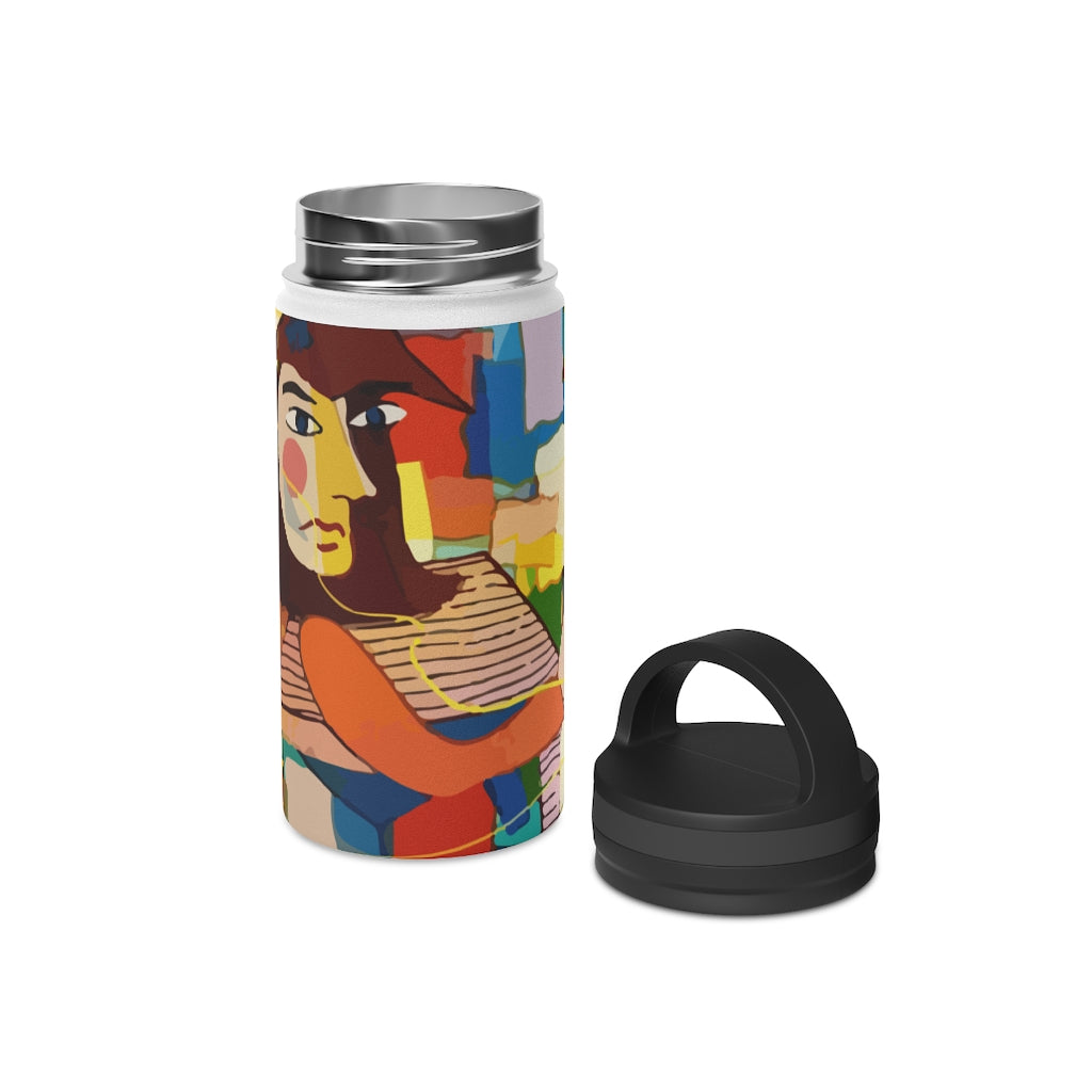 Stainless Steel Water Bottle, Handle Lid