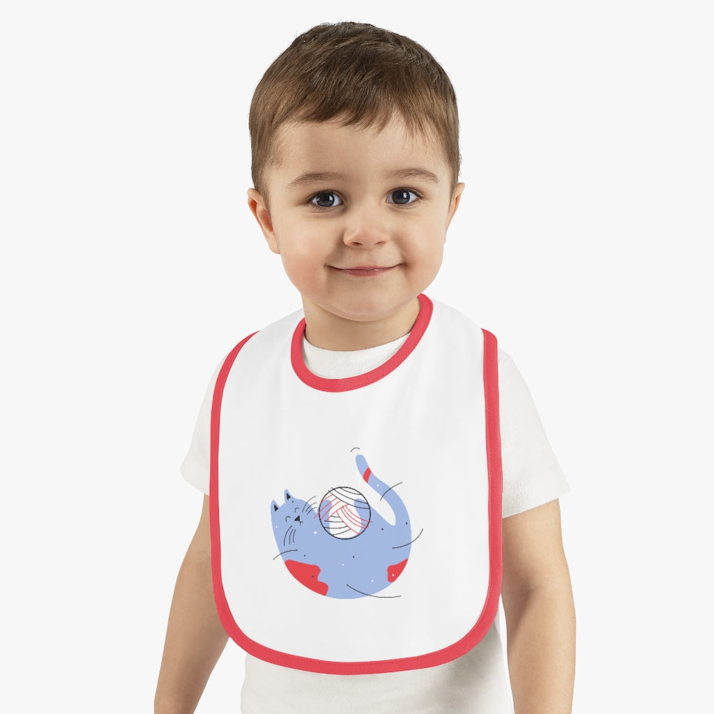 Baby Contrast Trim Jersey Bib