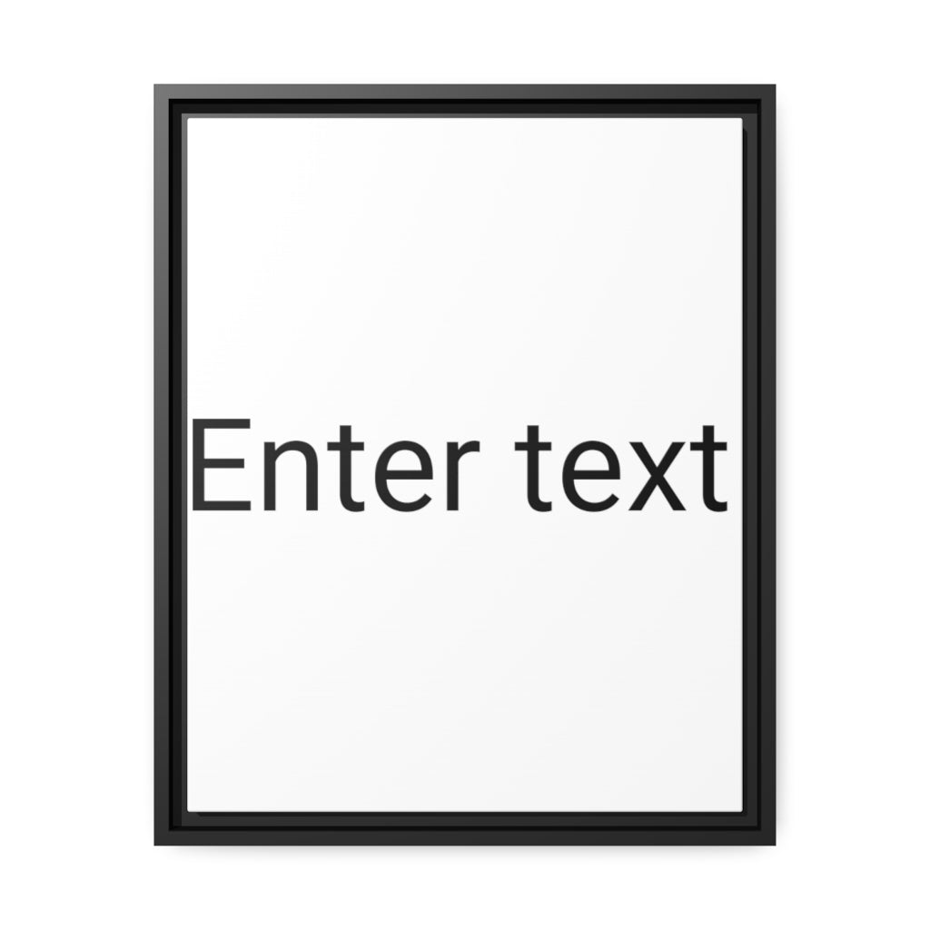 Matte Canvas, Black Frame