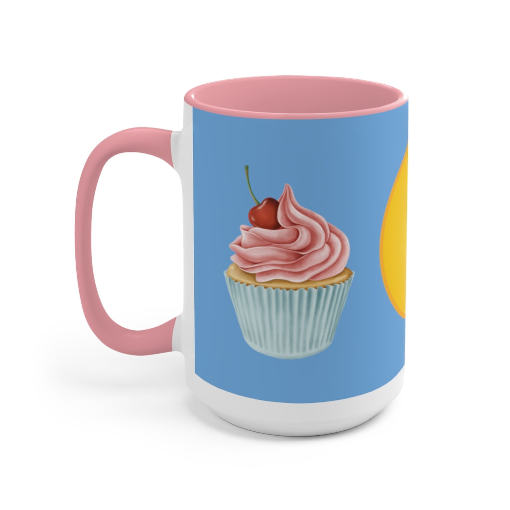 Two-Tone Coffee Mugs, 15oz