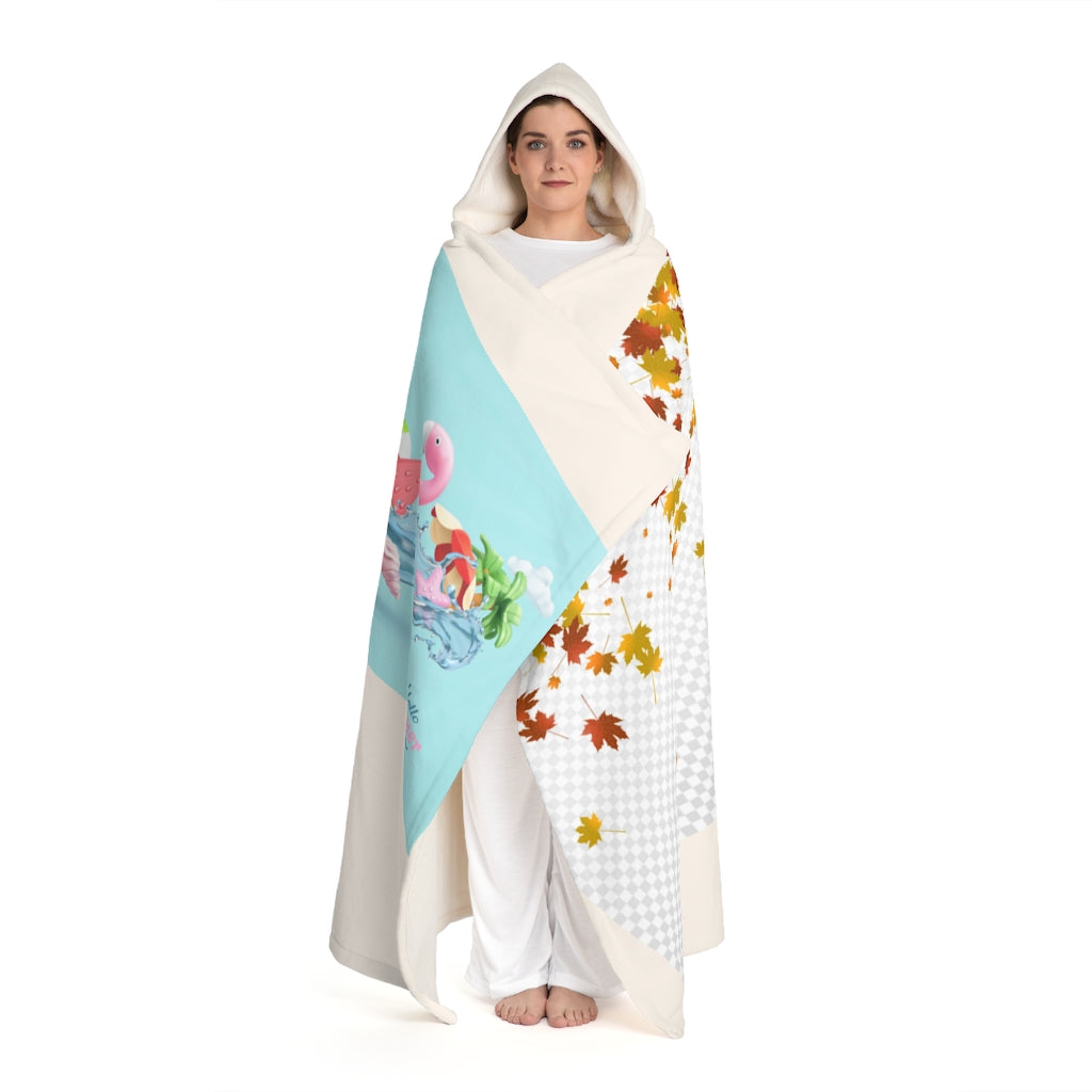 Hooded Sherpa Fleece Blanket