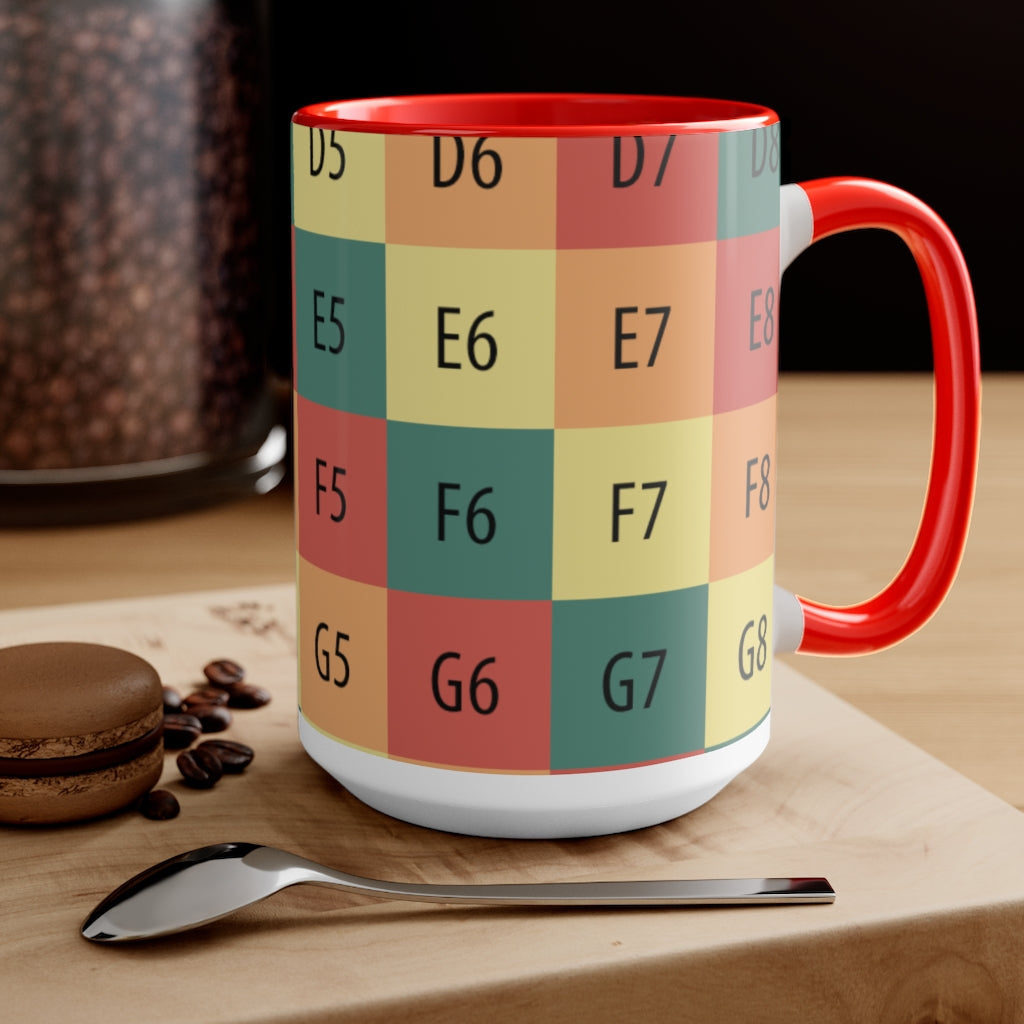 Two-Tone Coffee Mugs, 15oz