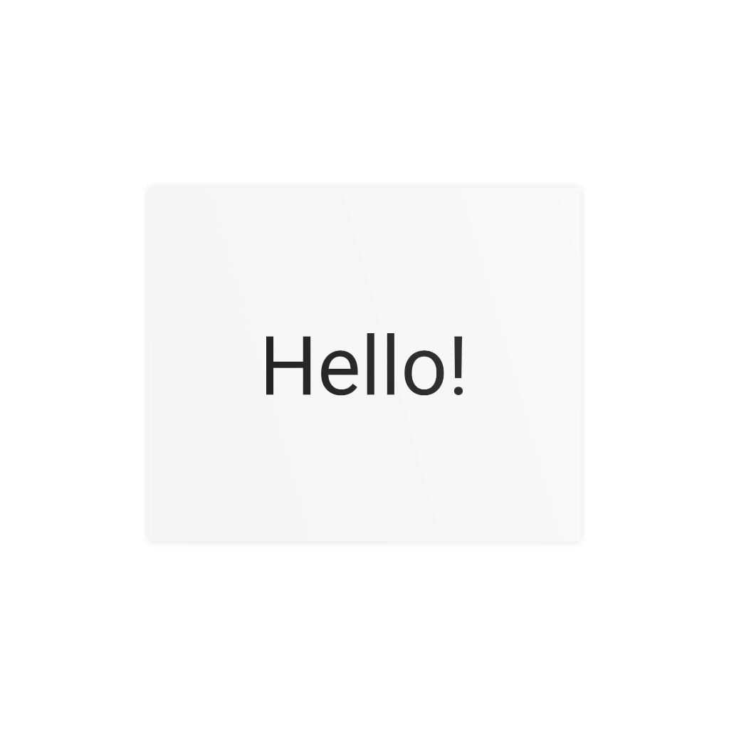 Vertical and horizontal matte posters