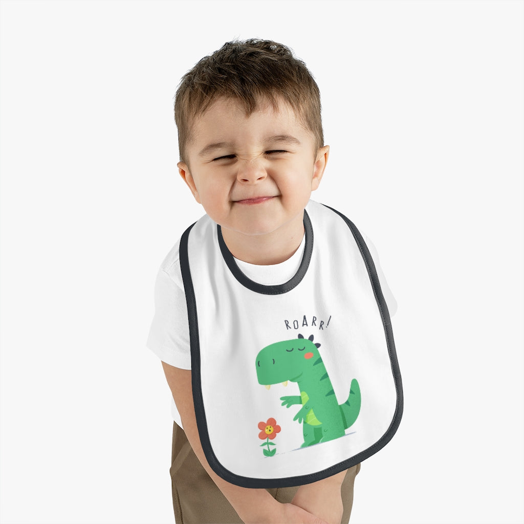 Baby Contrast Trim Jersey Bib