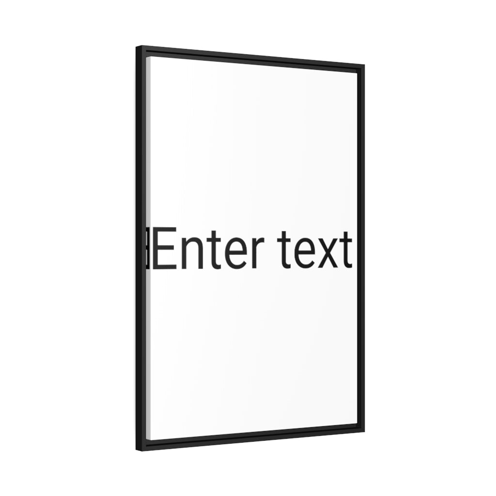 Matte Canvas, Black Frame