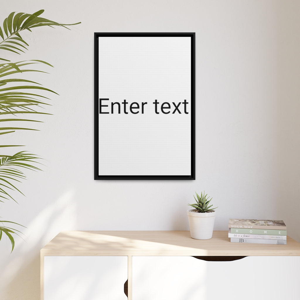 Matte Canvas, Black Frame