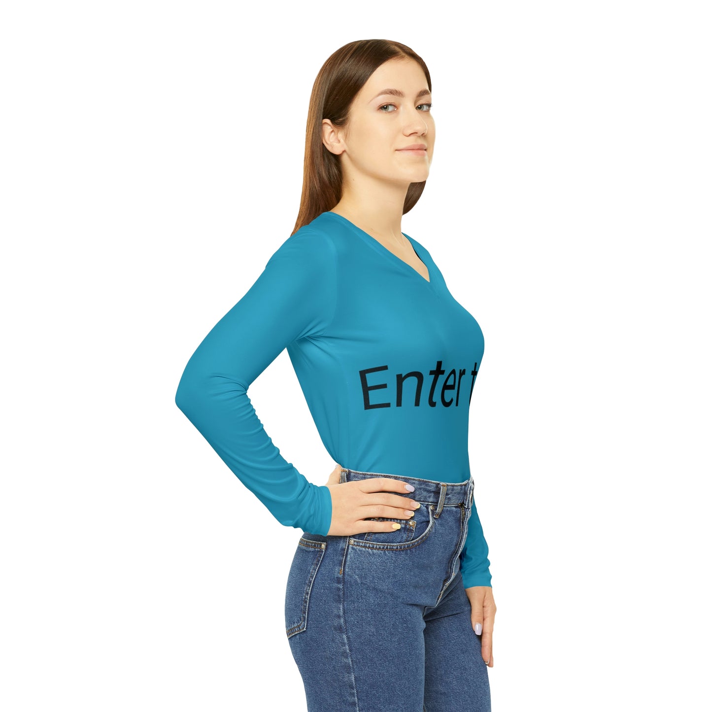 Women's Long Sleeve V-neck Shirt
