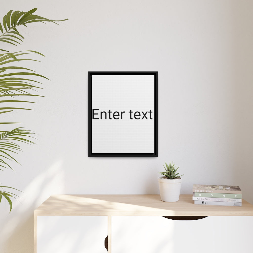 Matte Canvas, Black Frame
