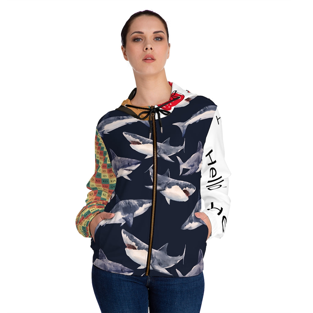 Women's AOP Full Zip Hoodie