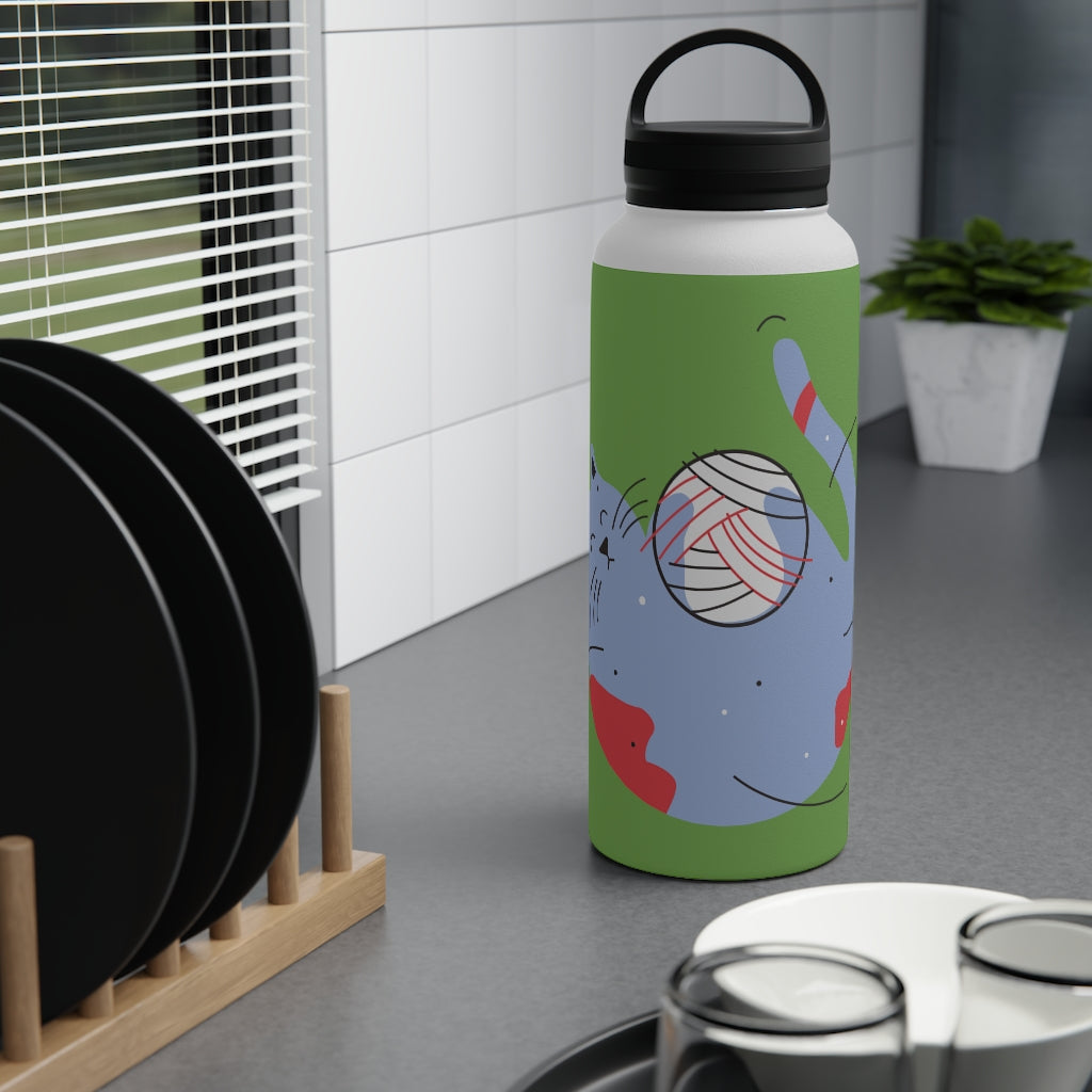 Stainless Steel Water Bottle, Handle Lid