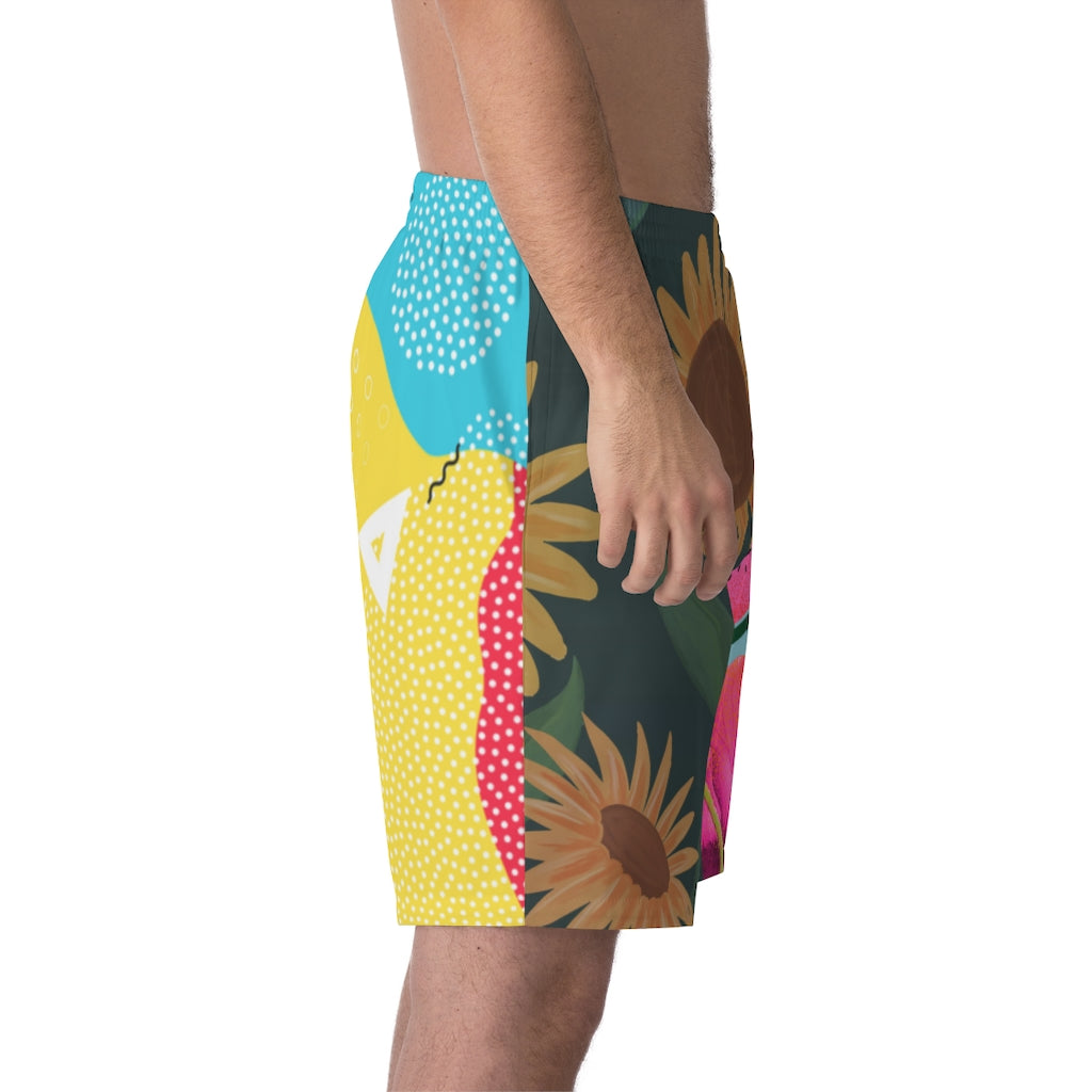 Men's Elastic Beach Shorts (AOP)