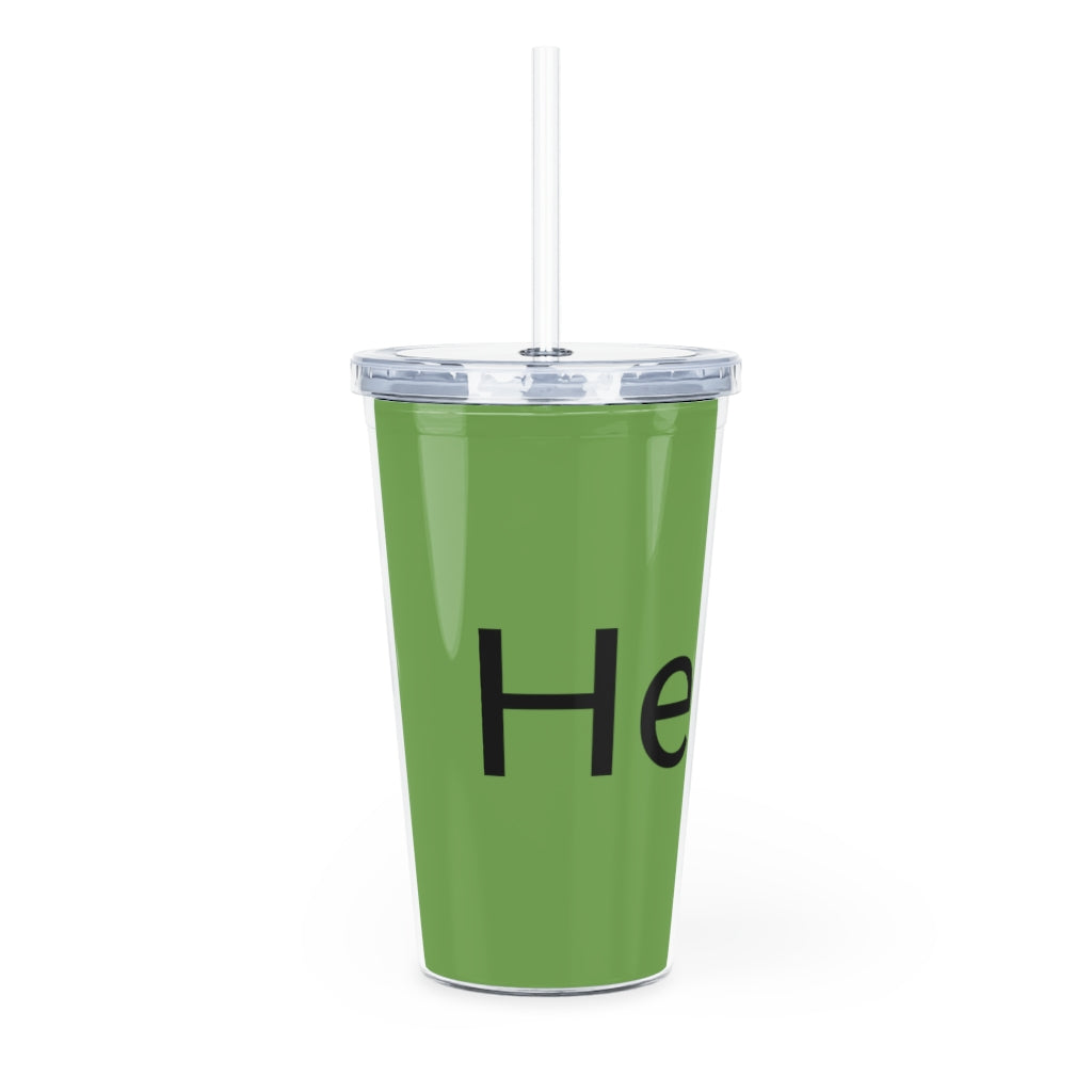 Plastic Tumbler with Straw