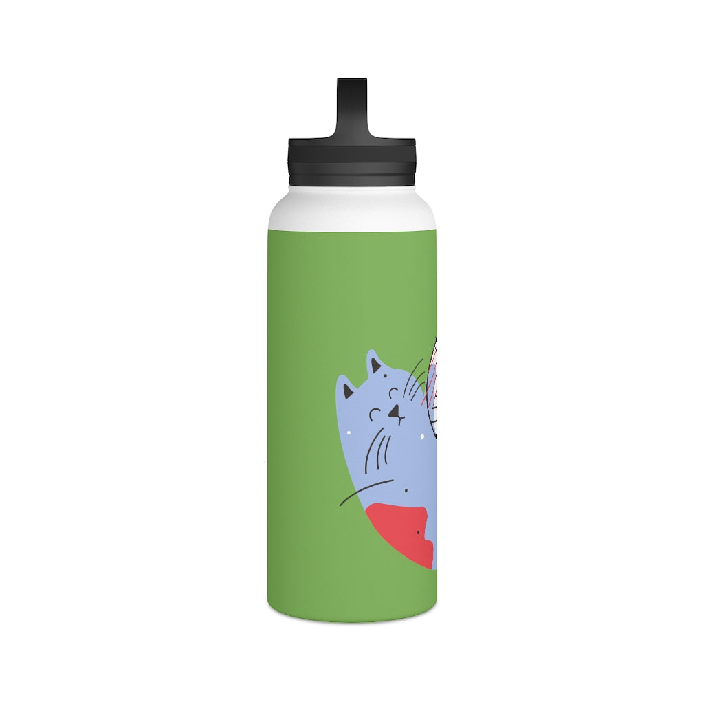 Stainless Steel Water Bottle, Handle Lid