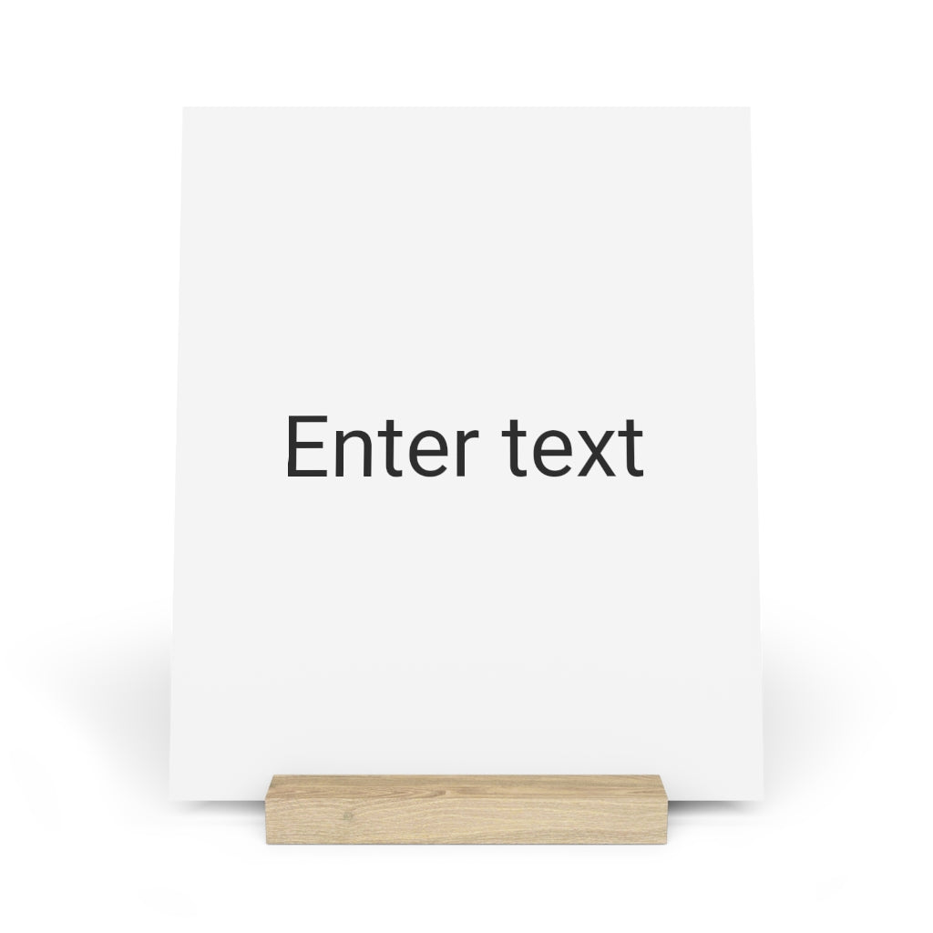 Gallery board with stand