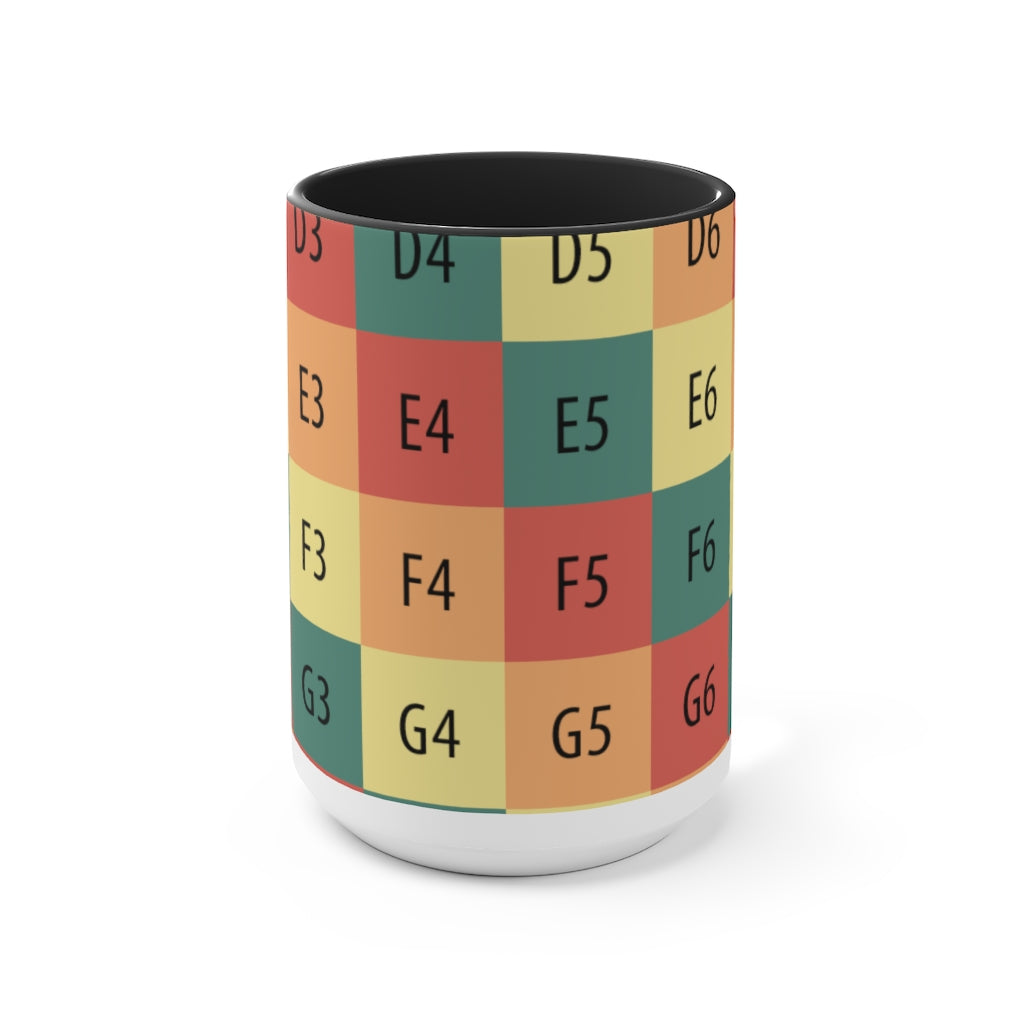 Two-Tone Coffee Mugs, 15oz