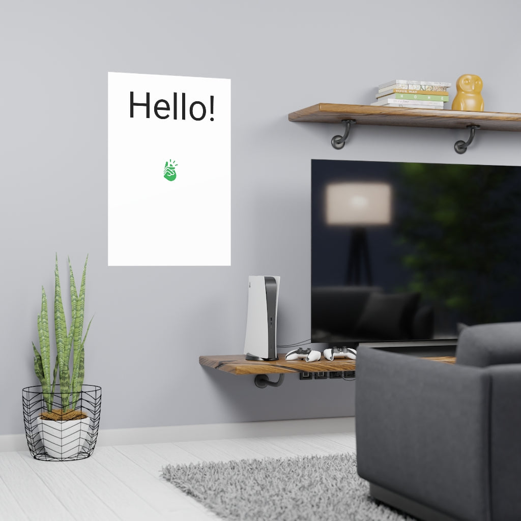 Vertical and horizontal matte posters